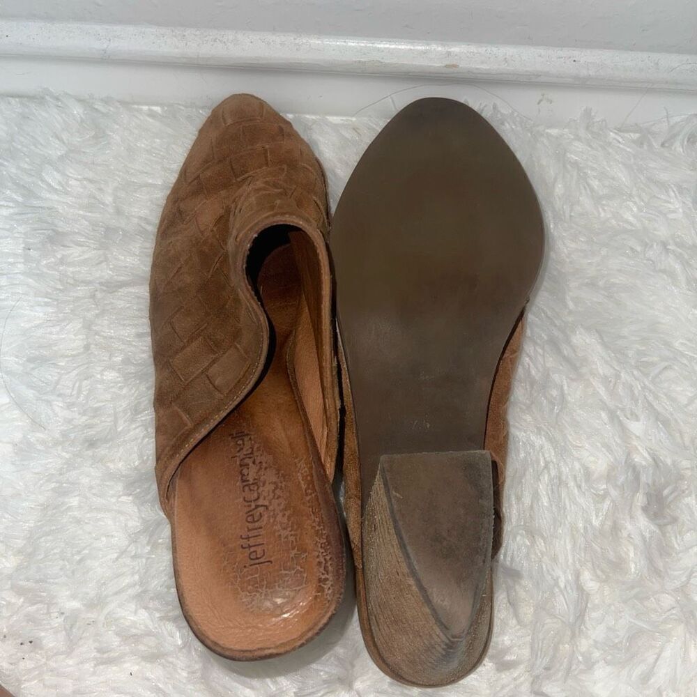 Jeffrey Campbell Cognac Brown Favela Weave Mules - Picture 7 of 8
